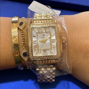 Michele deco watch gold Madison